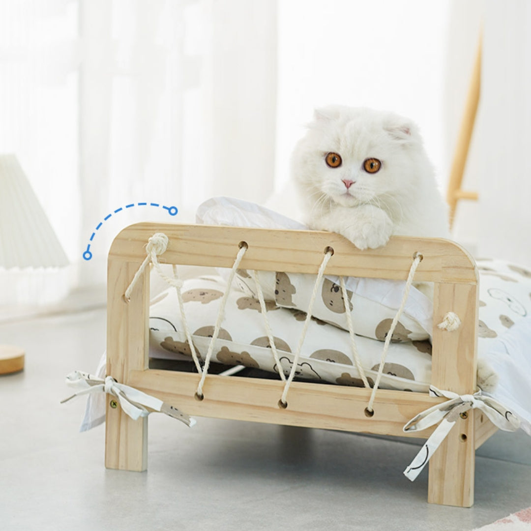 Wooden exclusive pet bed