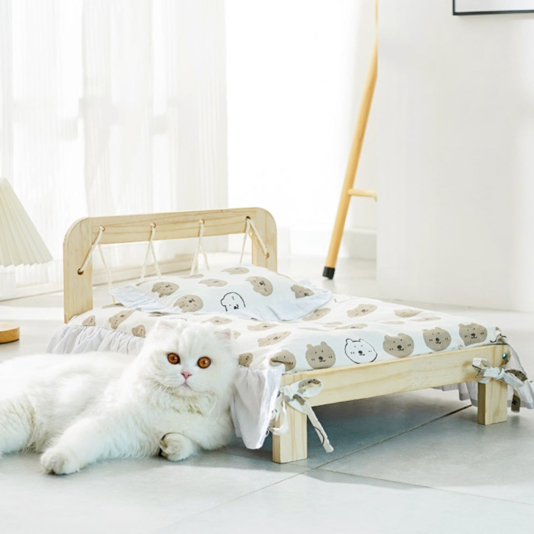 Wooden exclusive pet bed