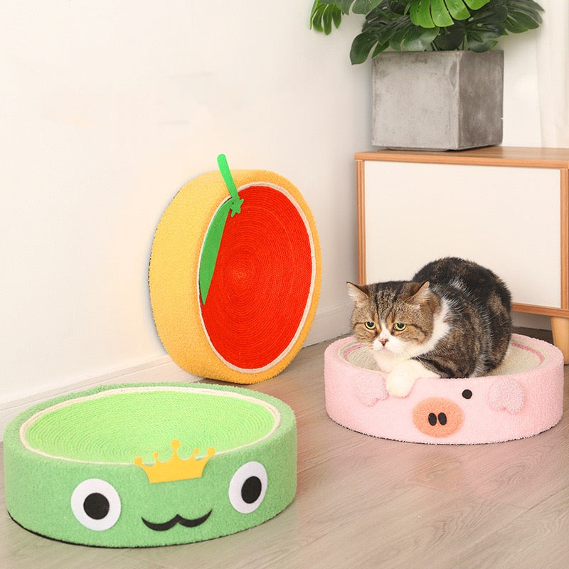 cat scratching board bed