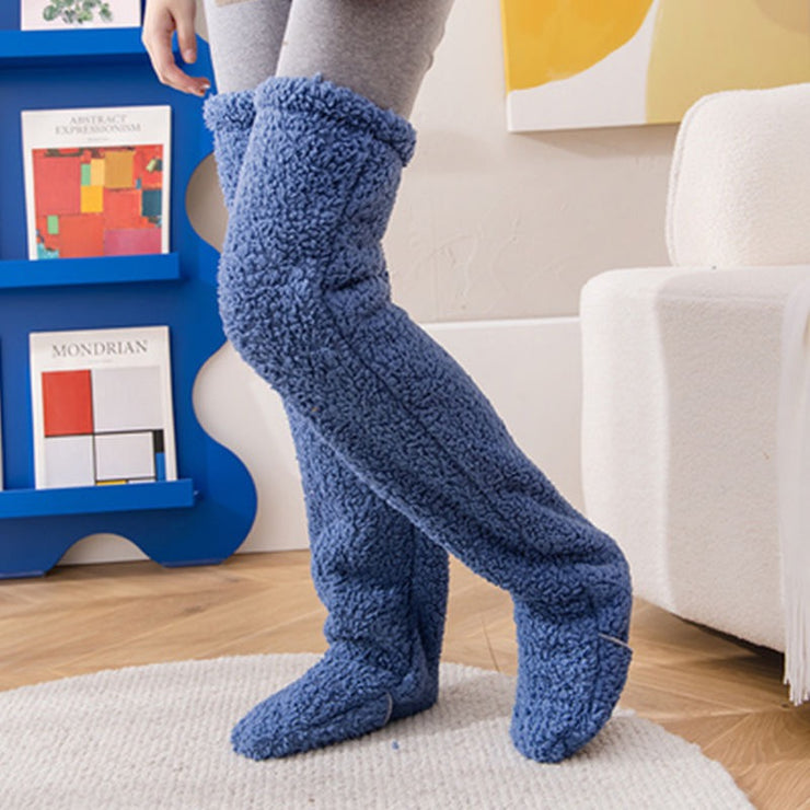 Fuzzy Legs Sock Slipper