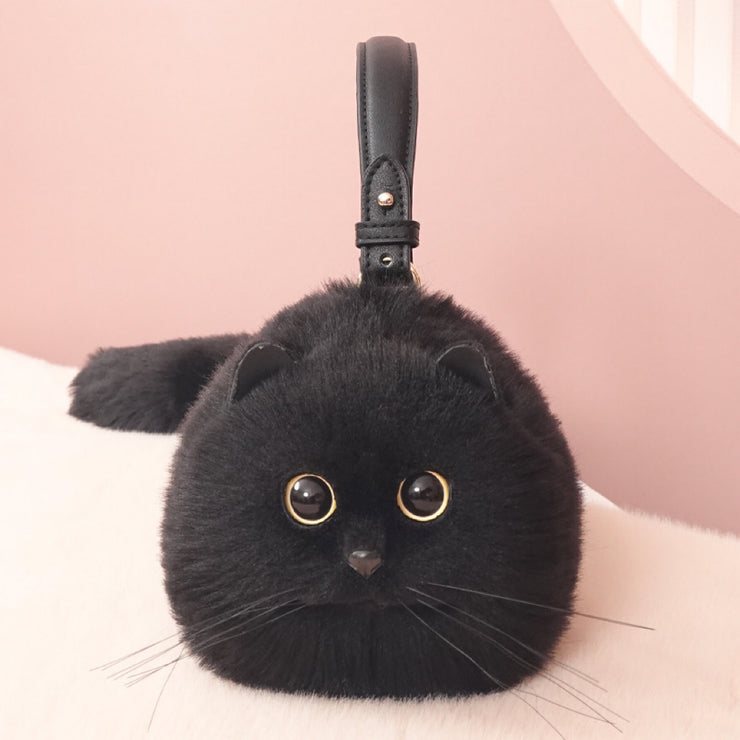 Luxurious Plush Kitten Shoulder Bag