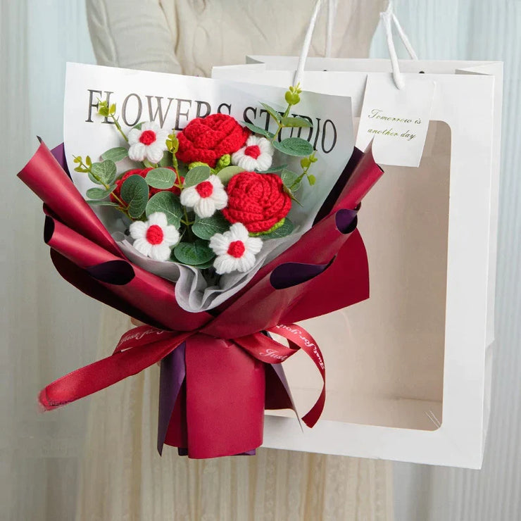 Bouquet de fleurs au crochet 