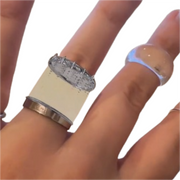 High-tech Transparent Dancing Diamonds Ring